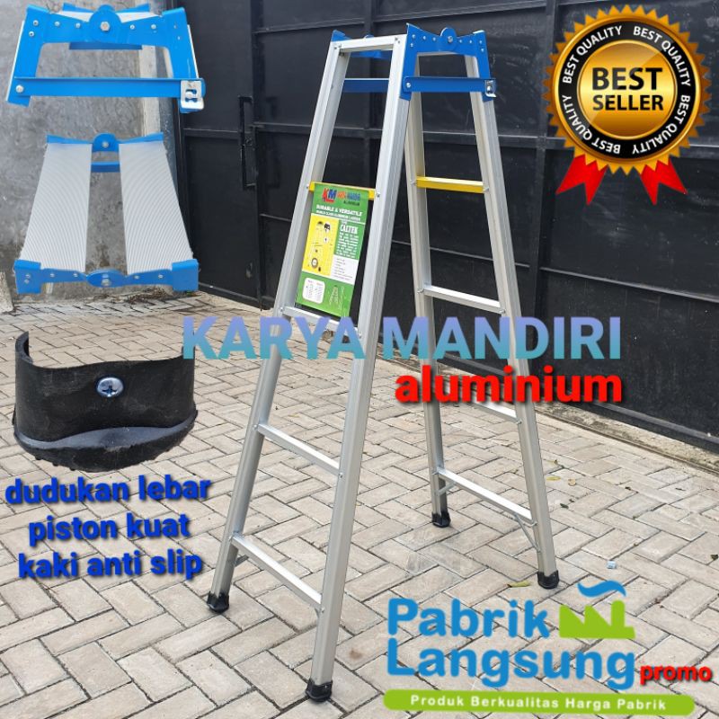 Tangga Lipat Aluminium Ladder Ukuran 1,50 Meter / 150 Cm