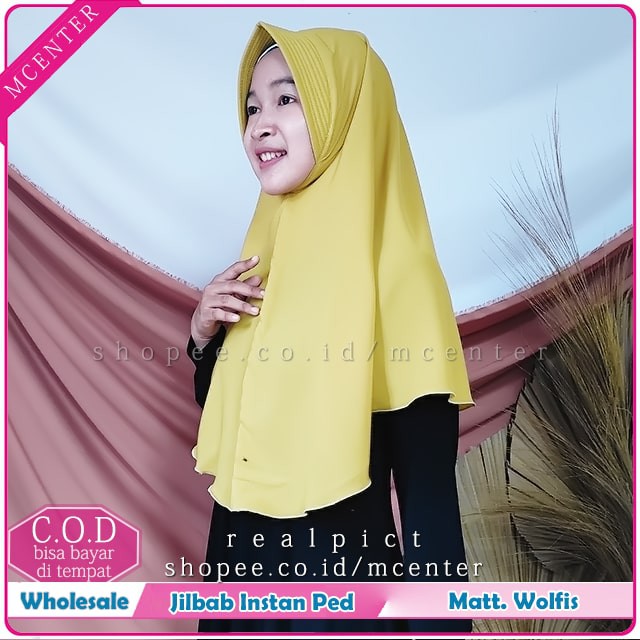 Jilbab Bergo Hamidah Wolfis | Bergo Sport Woolpeach Premium