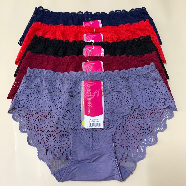 TERLARIS Cd brukat/ lace underwear/ celana dalam wanita import/ cd sexy impor/ cd motif/ 5pc