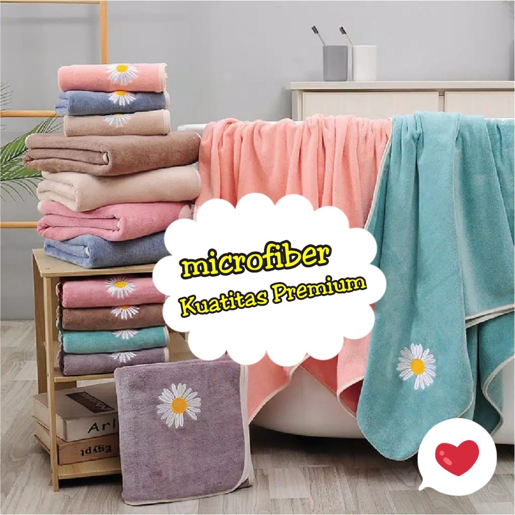 VL - COD MURAH HANDUK MANDI SUN FLOWER /  MICROFIBER 70 CMX 140CM / HANDUK IMPORT