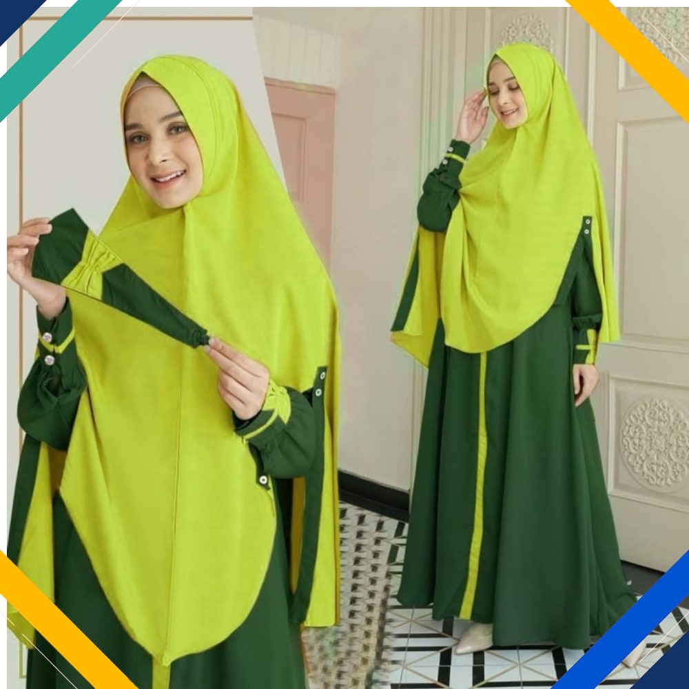 Arumi Syari Ijobotol Kekinian Gamis 0152 Premium UCL Baju Gamis Wanita Terbaru