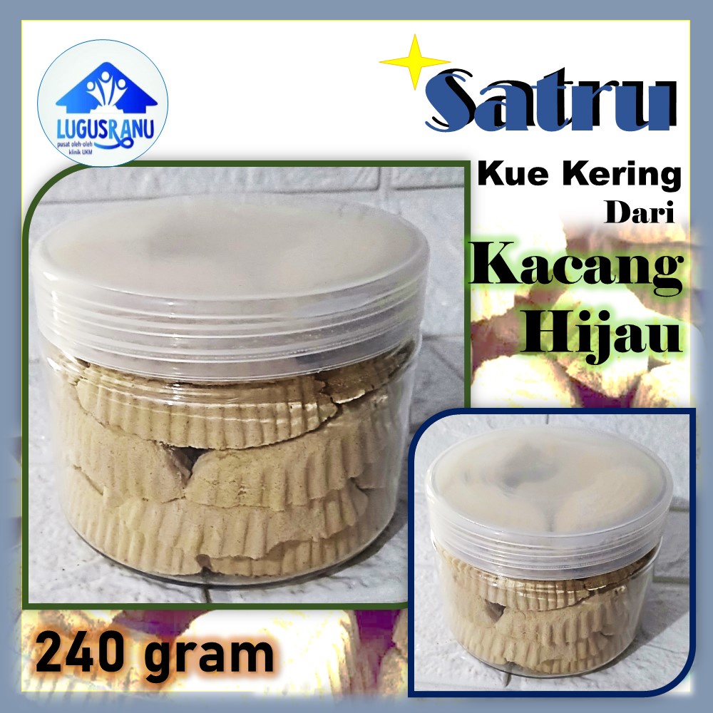 

Kue Satru Kue Kering Olahan Kacang Hijau Toples Mini Jajanan Tradisional Enak Empuk