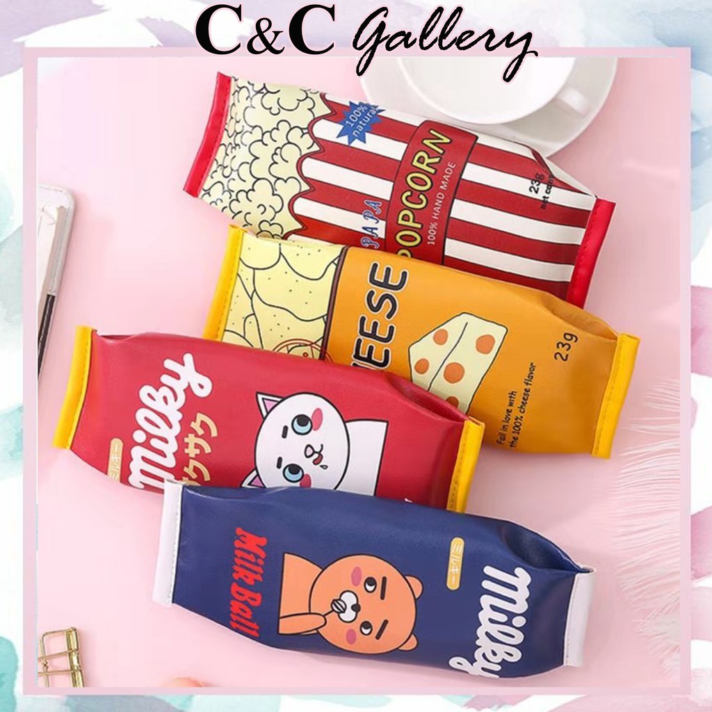 

TEMPAT PENSIL MODEL BUNGKUS SNACK LUCU UNIK / KOTAK PENSIL LUCU UNIK