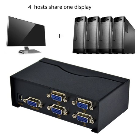 VGA Switch 4 port Support Full HD with Remote Control