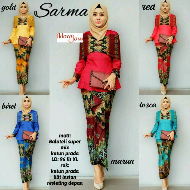 Sarma batik modern setelan Batik setelan kebaya modern murah wanita