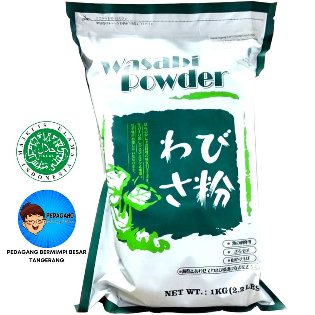 

Wasabi Powder Halal MUI 1Kg / Bubuk Wasabi 1 Kg