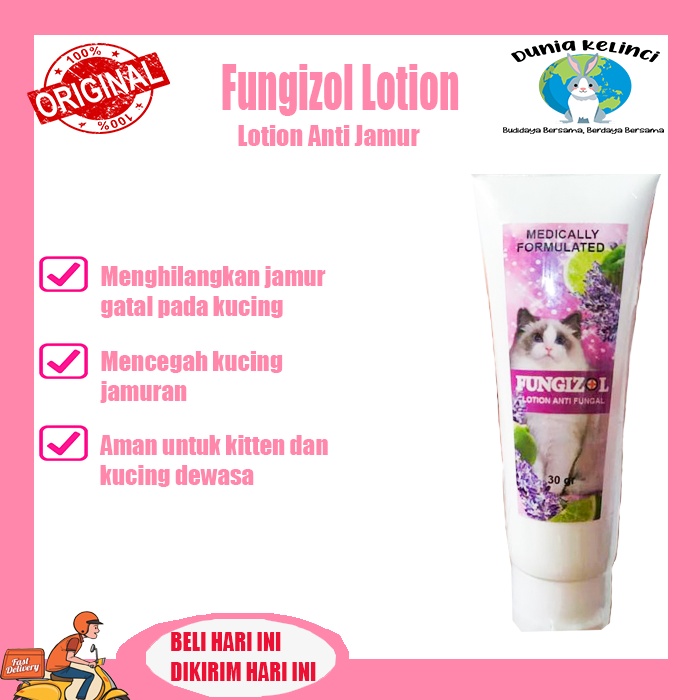 OBAT LOTION KULIT SCABIES JAMUR KUCING KELINCI FUNGIZOL LOTION