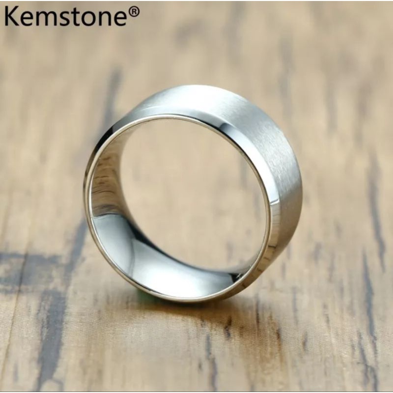 CINCIN POLOS SILVER TITANIUM 925 ASLI ukuran 16,17,18,19 ANTI KARAT,AWET DAN TAHAN LAMA