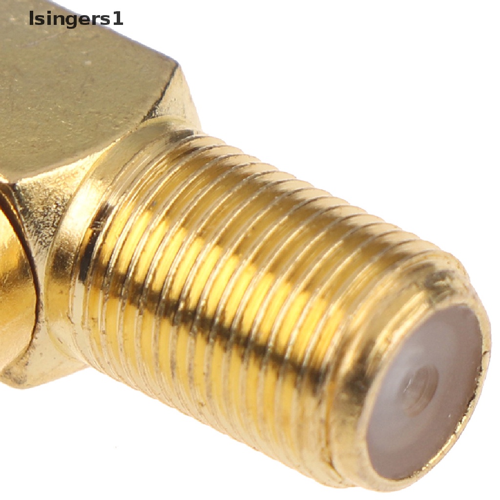 (lsingers1) 1pc adapter jack f male Ke female Sudut Kanan 90 Derajat Bahan Tembaga Untuk tv