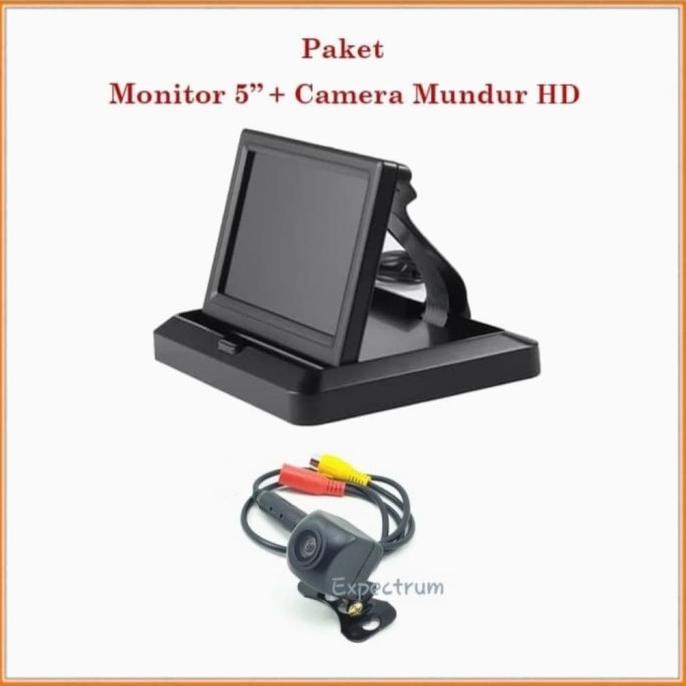 Monitor Tv Lipat 5 Inch - Paket Monitor Tv 5 Inch &amp; Kamera Ccd Hd