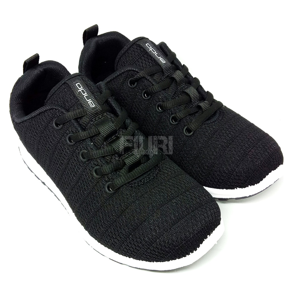 FIURI - ANDO ORIGINAL - REBECCA 33-40 HITAM PUTIH - SEPATU SNEAKERS SPORT KANVAS SOL KARET ANAK PEREMPUAN - SEPATU KETS TRENDY WANITA - SEPATU OLAHRAGA LARI FITNES SENAM KERJA KULIAH SEKOLAH SD SMP SMA BERTALI CEWEK MURAH PROMO DISKON BONUS KAOS KAKI