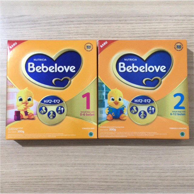 Bebelove 1 &amp; 2 0-6 Bulan 200gr -  Bebelove 2 6-12 Bulan 200gr Susu Nutricia Bebelove 1 &amp; 2