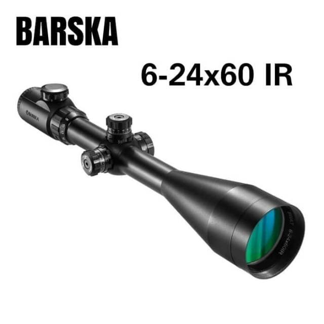 TELESCOPE TELESKOP RIFLESCOPE BARSKA 6-24x60 IR HUNTING SCOPE