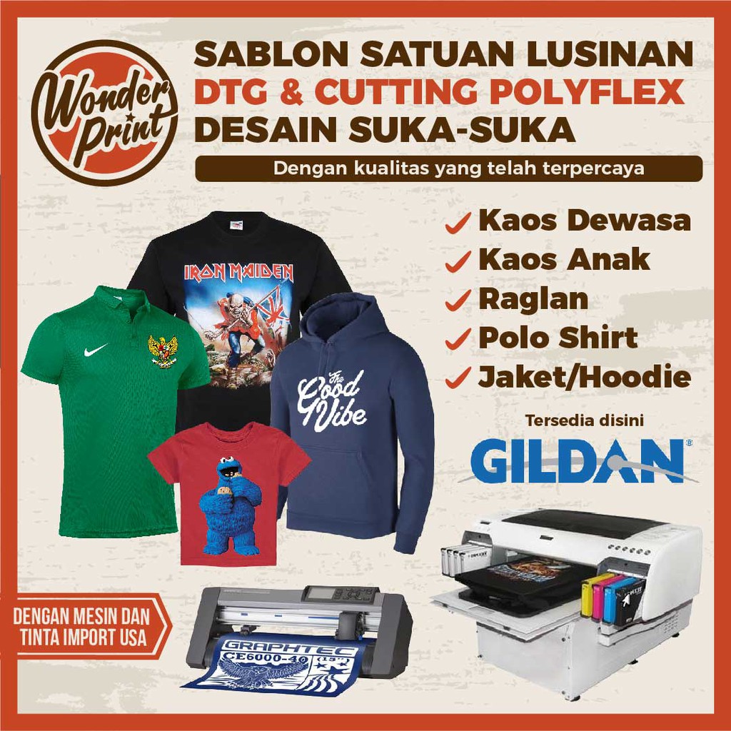 Sablon Kaos Satuan Shopee Indonesia