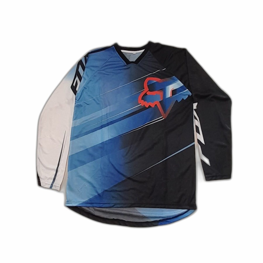 Jersey Sepeda Downhill Motorcross Biru hitam