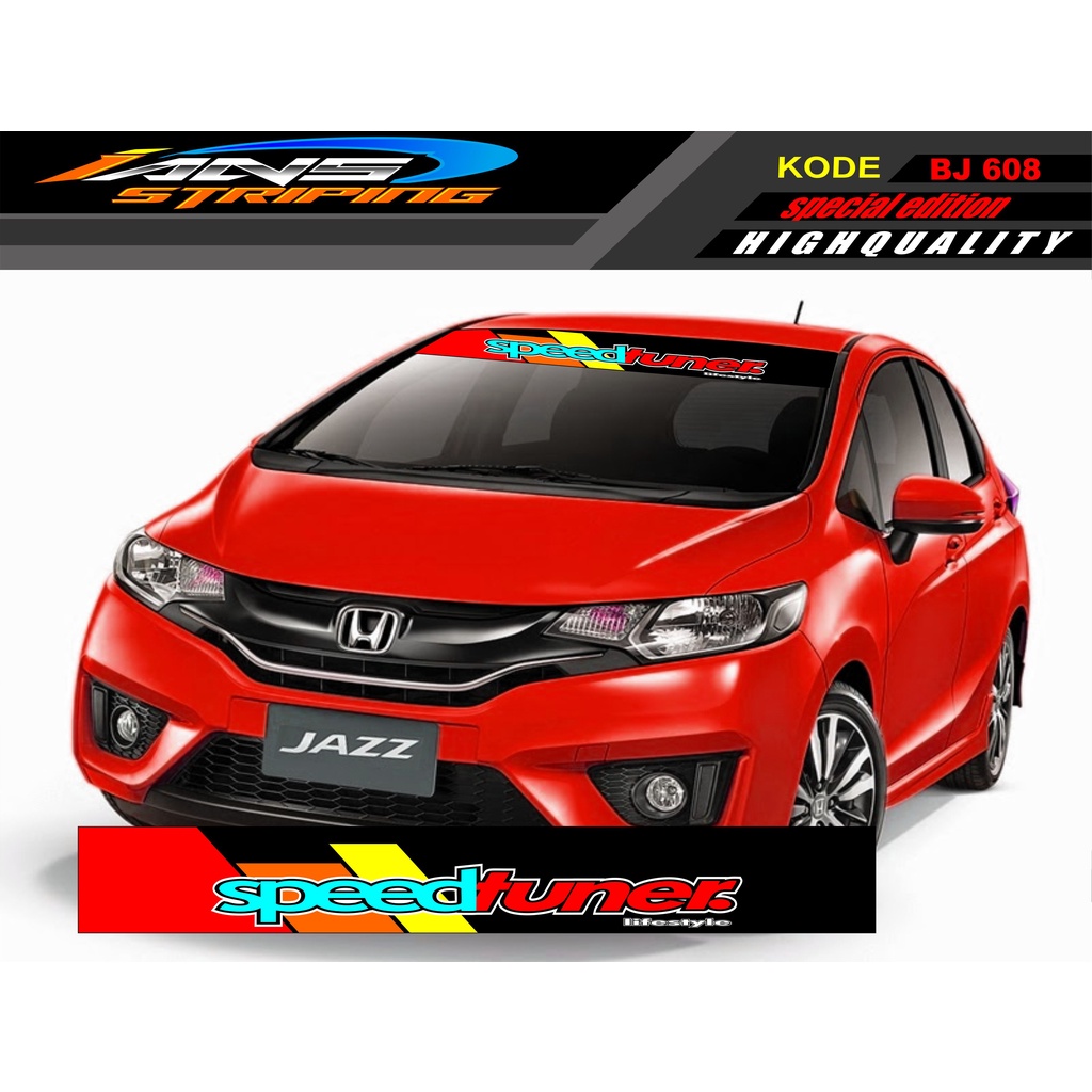 STICKER KACA DEPAN MOBIL JAZZ / BRIO / AGYA / AYLA / YARIS / MOBILIO / SEDAN BJ608