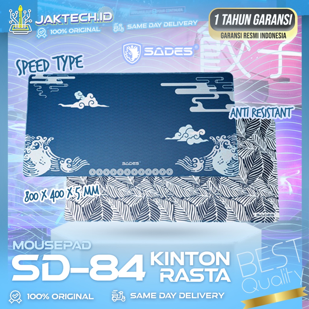 Sades SD84 / SD-84 Kinton Rasta Edition Speed Type Mousepad Gaming Deskmat ORIGINAL