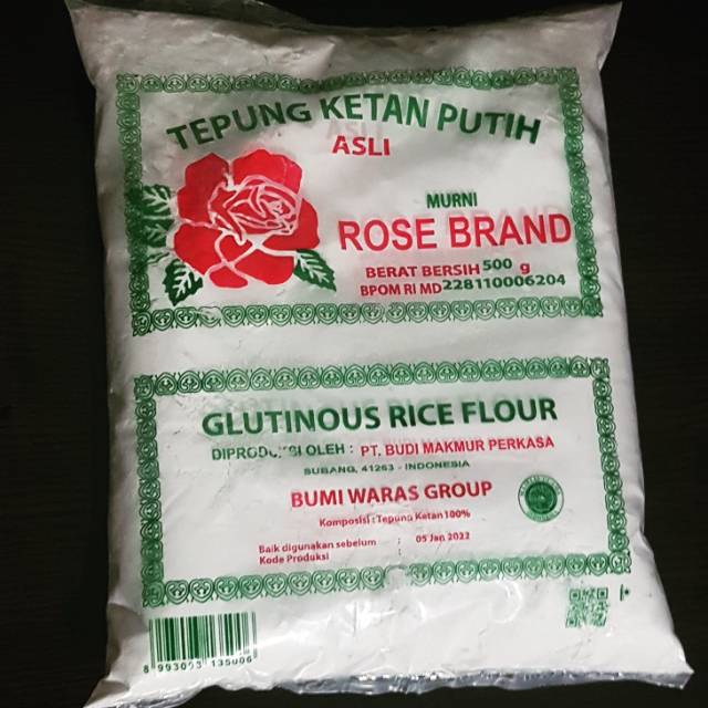 

Tepung Ketan Putih Rose Brand 500g