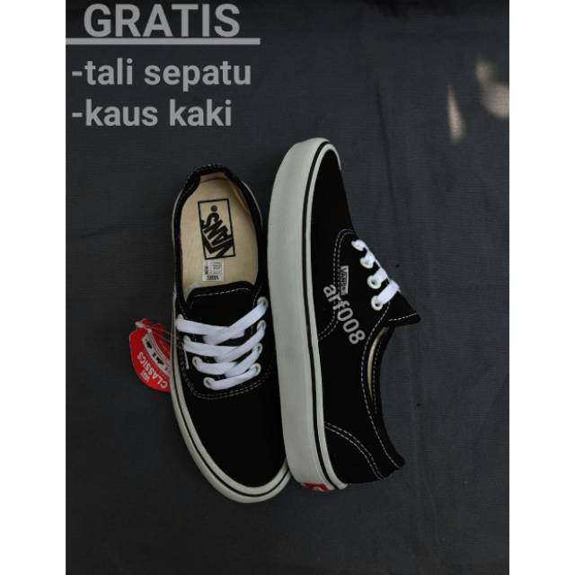 SEPATU VANS AUTHENTIC IFC BLACK WHITE CLASIC (MADE IN