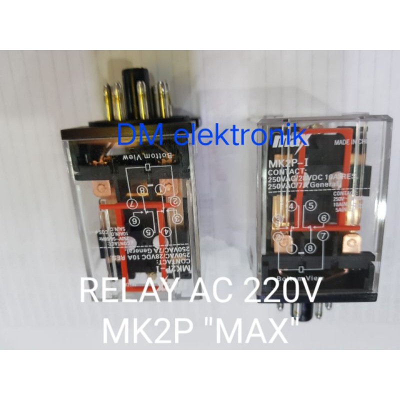 relay AC 220V 8 kaki bulat /8pin