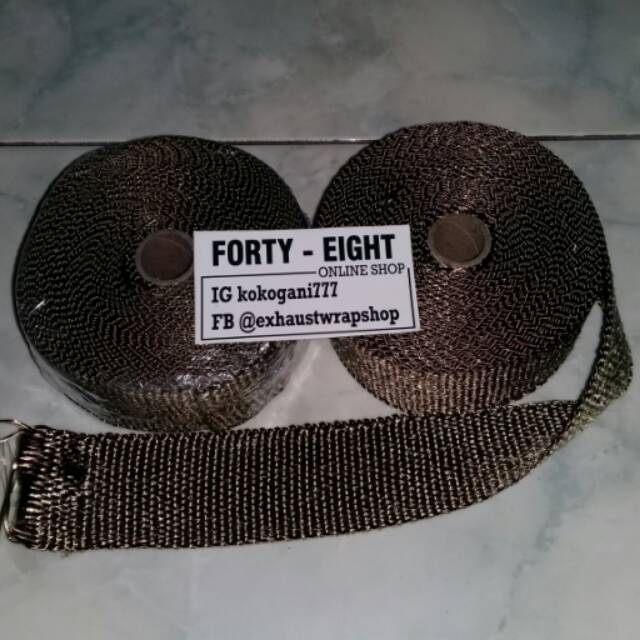 Titanium exhaust wrap