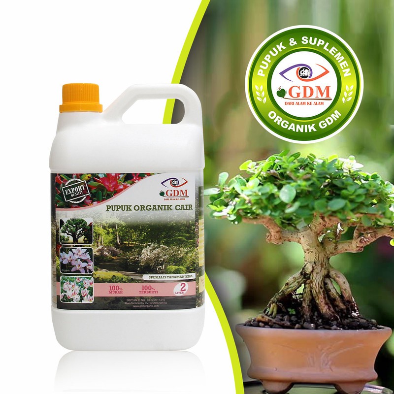 Gdm Pupuk Bonsai Organik Cair 2liter Shopee Indonesia