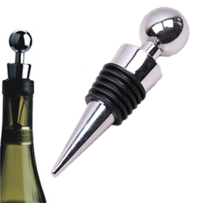 Classic wine stopper stainless - botol wine stopper TEBAL STAINLESS