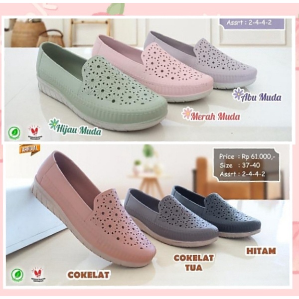 [COD] Sepatu Selop Wanita Merek:ATT SLN 495 Bahan:Full Karet Ukuran:37-40 Sepatu Keren Sepatu Cantik