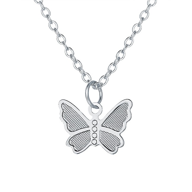 LRC Kalung Fashion Golden Butterfly Alloy Necklace K5551X