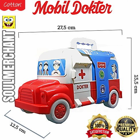 Mainan Anak Dokter Mobil Ambulance Mainan Edukasi Cotton