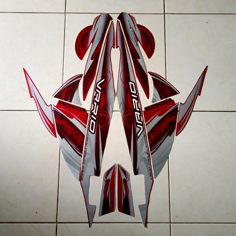 Stiker Motor Vario Cw 110 2010 Merah