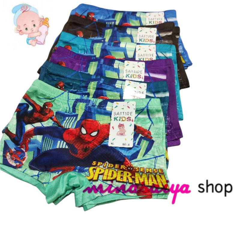 SATTIRE Celana Dalam Boxer Anak Laki-laki Cowok Motif Uk. M - XL