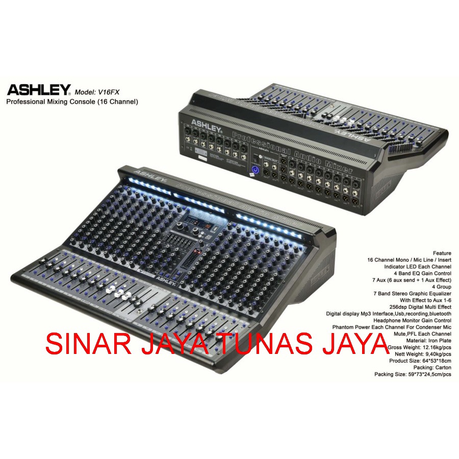 Mixer Ashley V16FX ( 16 Channel ) ( ORIGINAL )