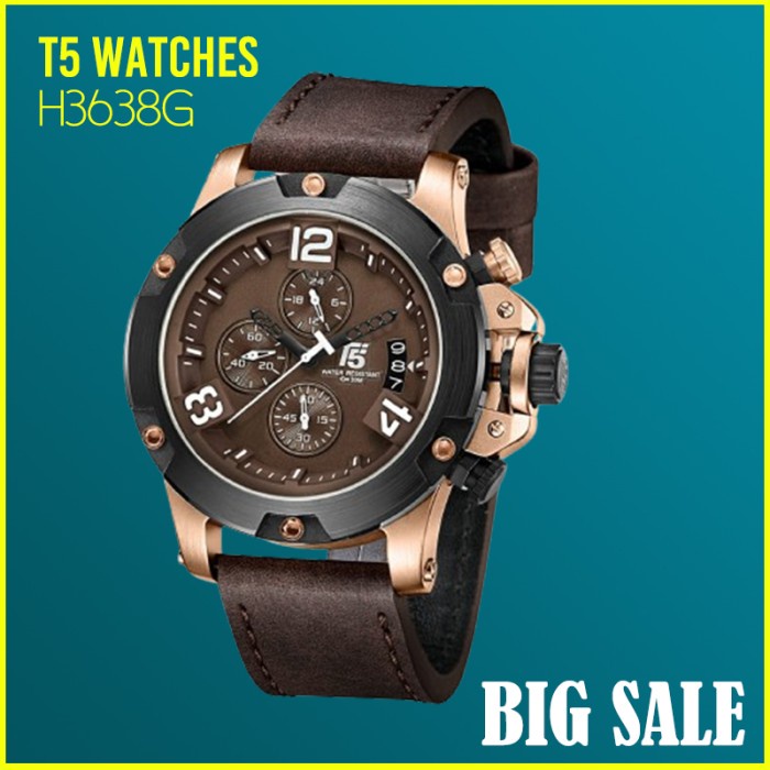 Jam Tangan Pria T5 H3638G Chronograph - 1