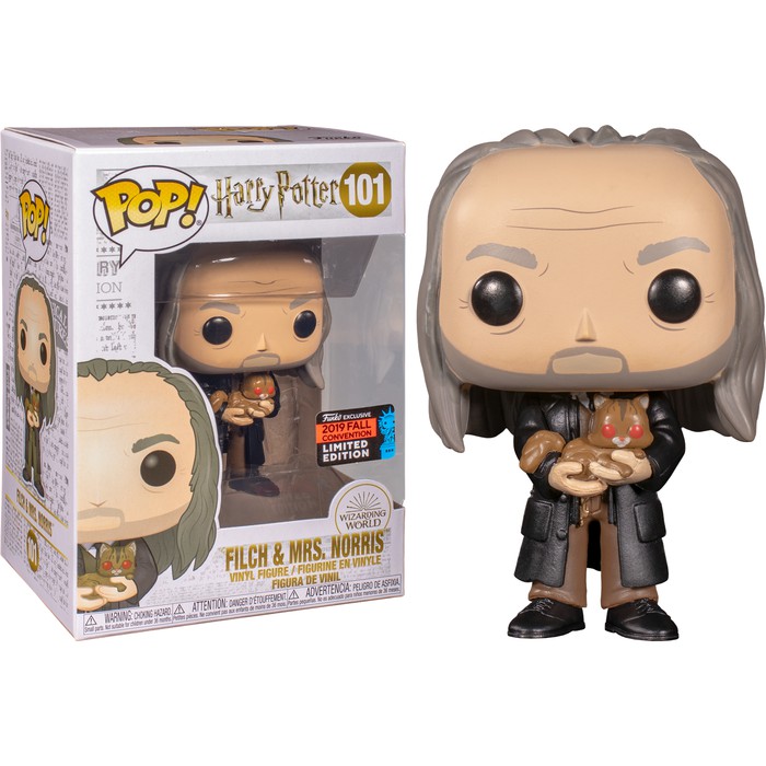 Funko POP Harry Potter - Argus Filch with Mrs Norris Yule NYCC 2019