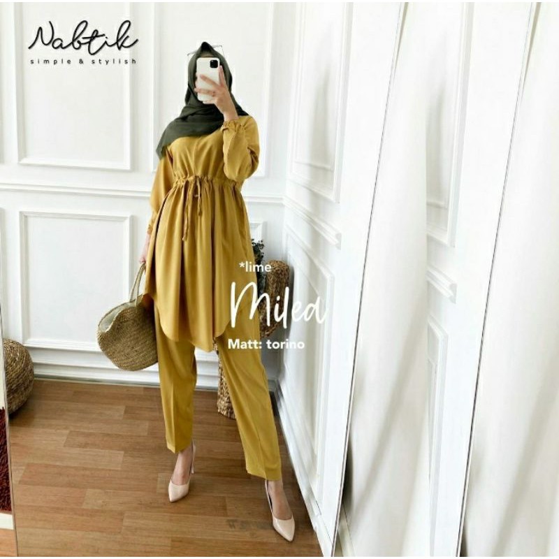 milea setelan tunik wanita terbaru