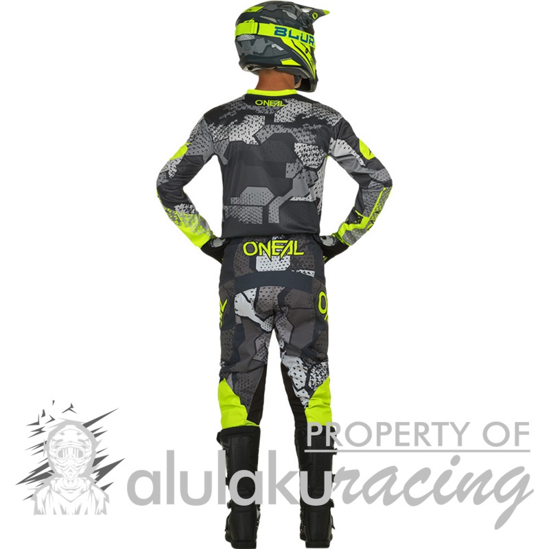 Jersey with Pants Oneal 2022 Element Camo Grey Neon Yellow - ON020