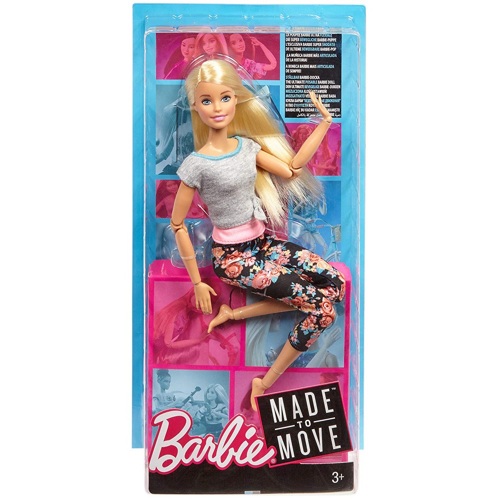 Barbie Made To Move MTM Mattel Pink Top Blonde Shopee Indonesia
