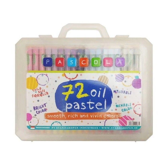 

Produk Unggulan Crayon / Oil Pastel Crayon Standard Pascola 72 (72 Warna) Terlaris