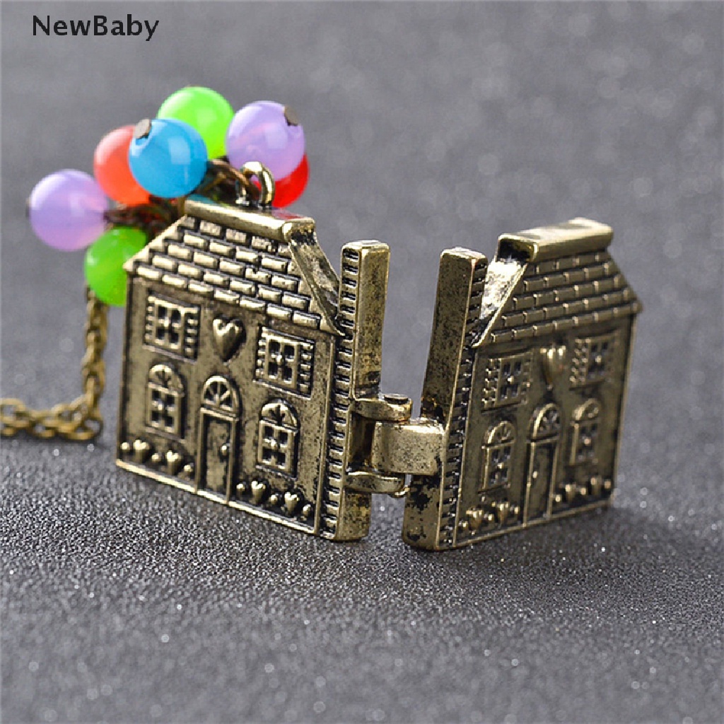 NewBaby New House with Balloons Up Movie Chain Pendant Necklace Antique Anniversary Gift ID