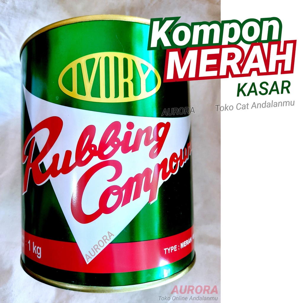 Kompon MERAH Ivory 1Kg Rubbing Compound Kasar Cream Penghilang Goresan Pada Body Mobil atau Motor