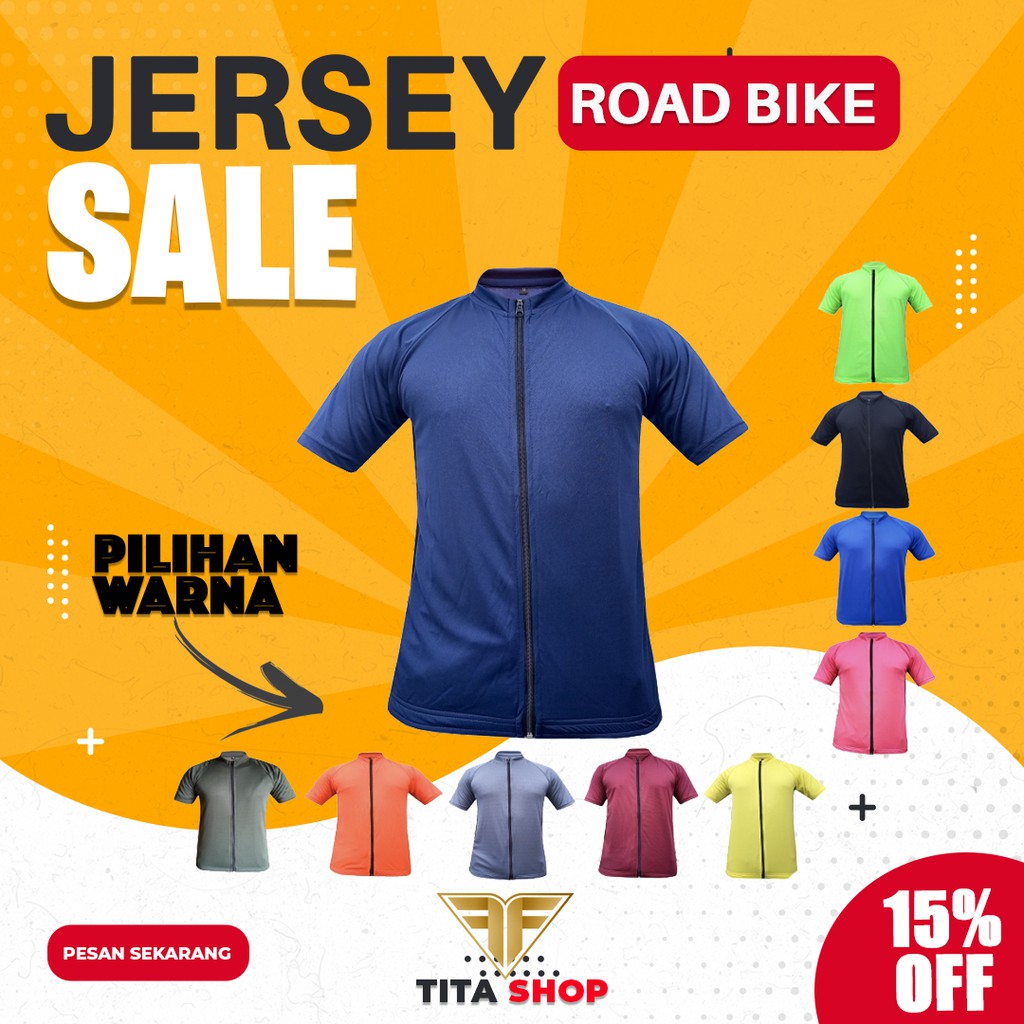 Baju Jersey Sepeda Roadbike Polos Lengen Pendek PREMIUM XC