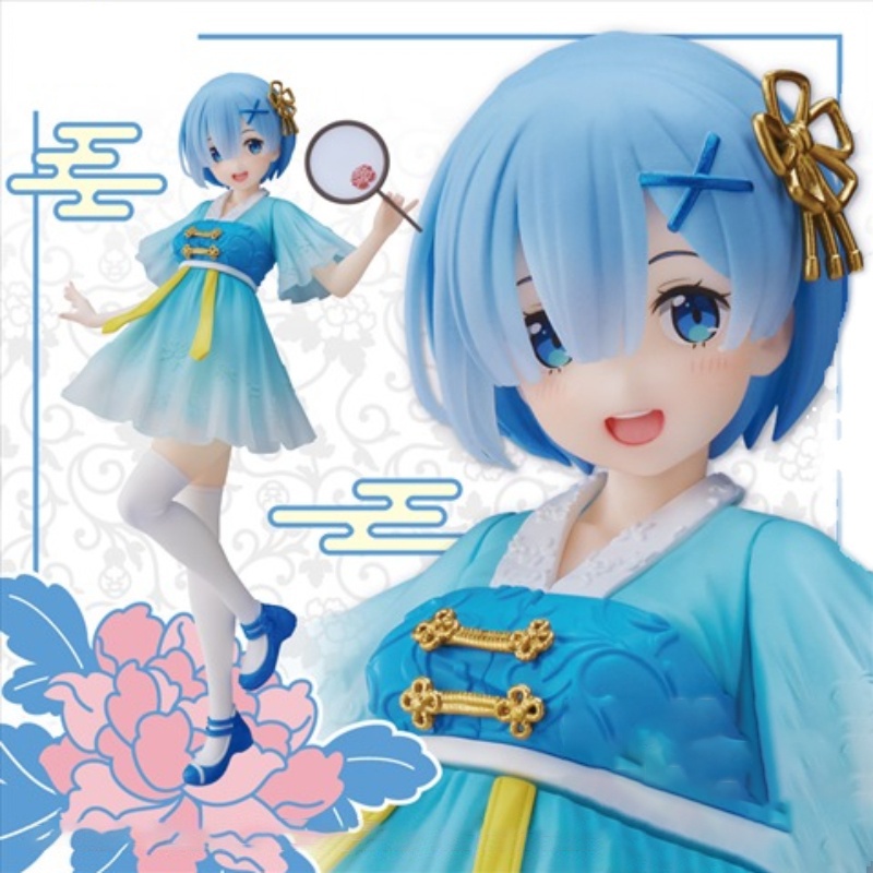 Action Figure Rem Re: Life In A Different World From Zero National Dress Bahan PVC Ukuran 22cm Untuk Koleksi