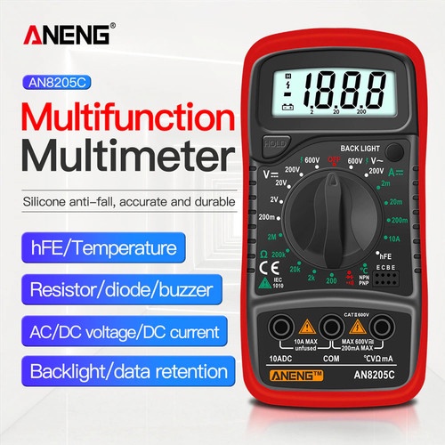 ANENG Digital Multimeter Voltage Tester Pengukur Arus Listrik AN8205C