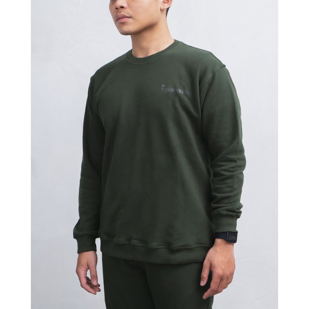 PLAIN CREWNECK by PAD - ARMY GREEN