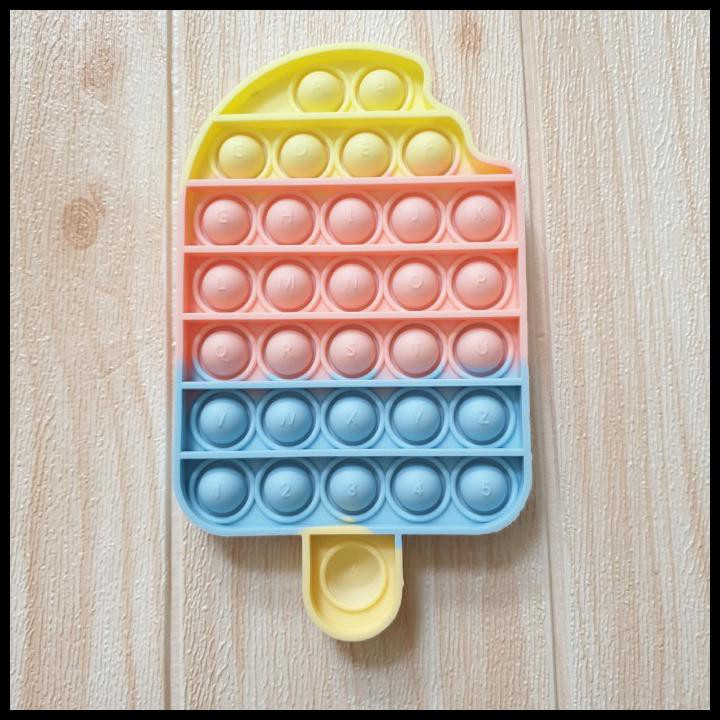 Mainan Pop it murah / UKURAN BESAR / popit Pop Its Square rainbow multicolor Fidget Toy Push bubble-3
