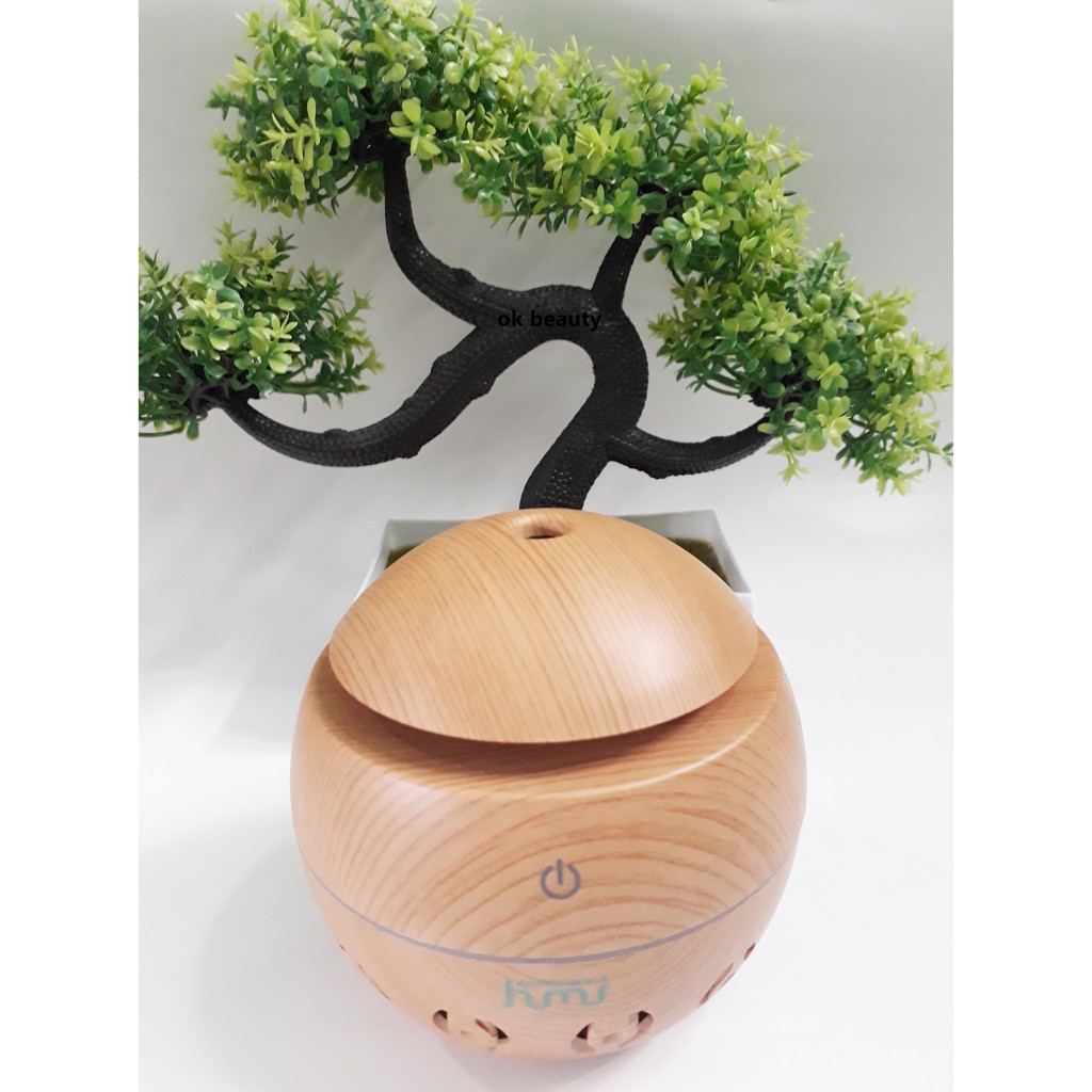 DIFFUSER AROMATERAPI RUANGAN ELEKTRIK MURAH MOTIF CORAK KAYU PENGHARUM HUMIDIFIER-KJR11- LIGHT CHOCOLA