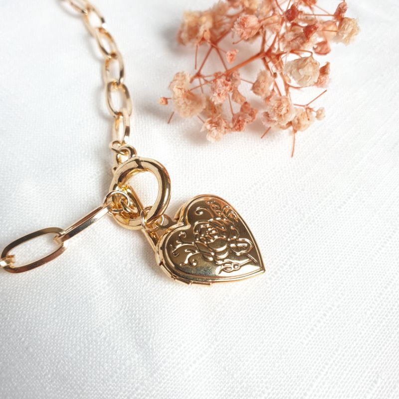 KALUNG LOVE HEART ISI FOTO RANTAI CHOOKER