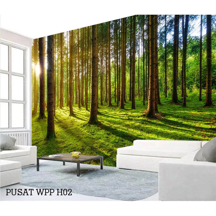 Wallpaper Dinding 3d Pemandangan Alam Hutan Natural Motif TERLENGKAP