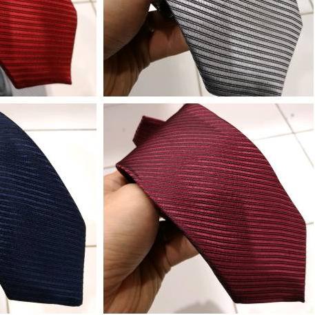 ✷ ~ Dasi Tyrone Reguler Silky Alur 5 Warna ✼